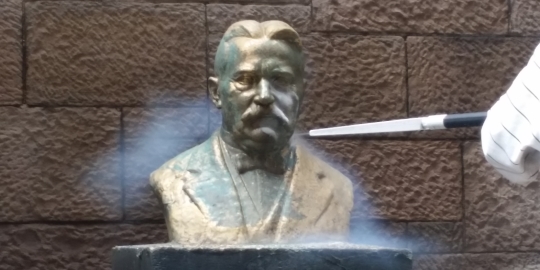 Mihajlo Pupin bust restoration project, NYCryoTech services