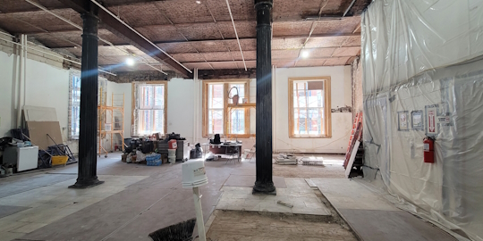 Detailed restoration process at Soho-Cast Iron District project